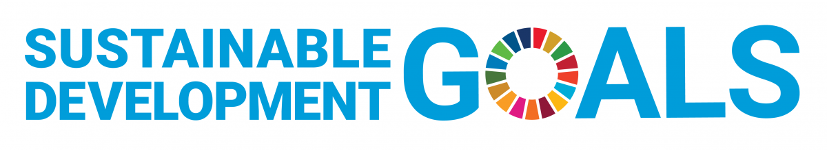 Sustainable Development Goals, blue text on white background